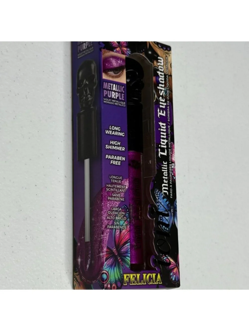 Ioni Metallic Liquid Eyeshadow Purple Shimmer Long Wear Makeup New